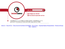 Tablet Screenshot of instantnames.com